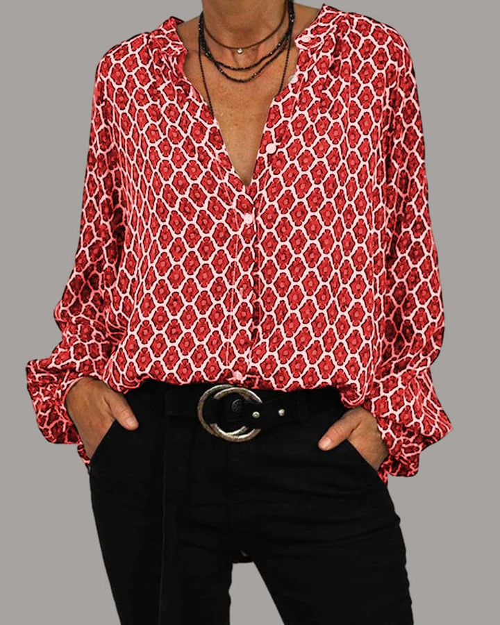 Kobieca Bluzka V-Neck