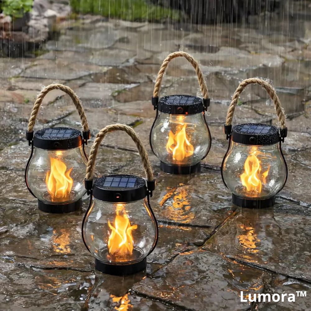 Solarny lampion z realistycznym efektem płomienia