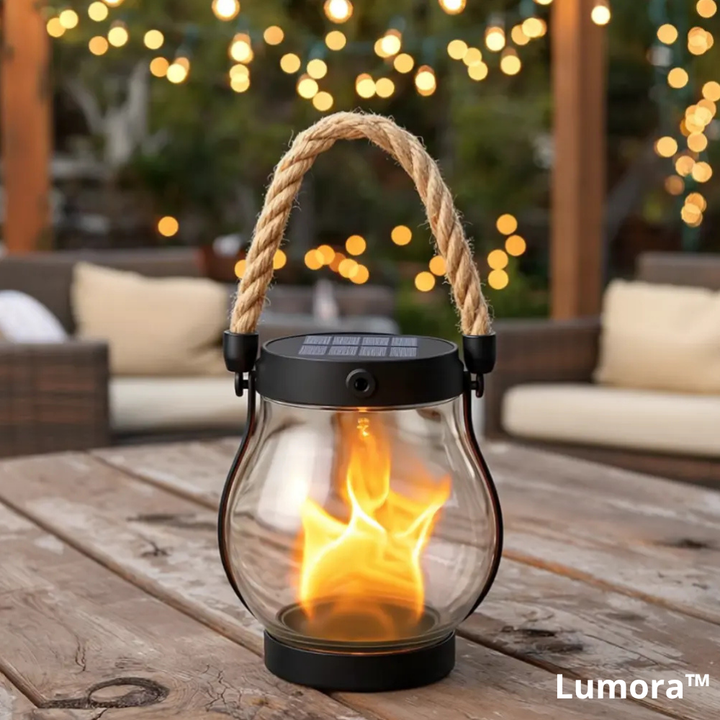 Solarny lampion z realistycznym efektem płomienia