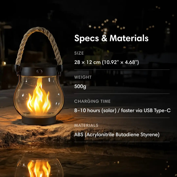 Solarny lampion z realistycznym efektem płomienia