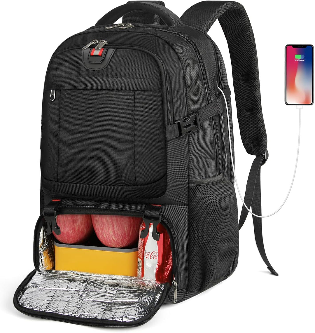 Ekstra duży plecak podróżny na lunch i laptopa z portem ładowania USB