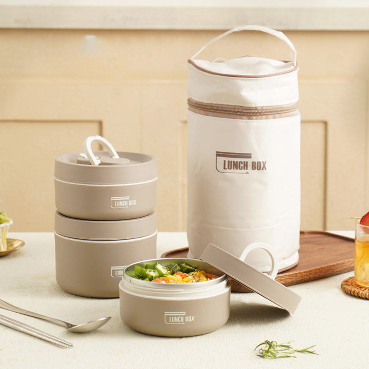 Izolowany Lunchbox Wielowarstwowy z GRATISOWĄ Torbą Transportową - ThermoBox