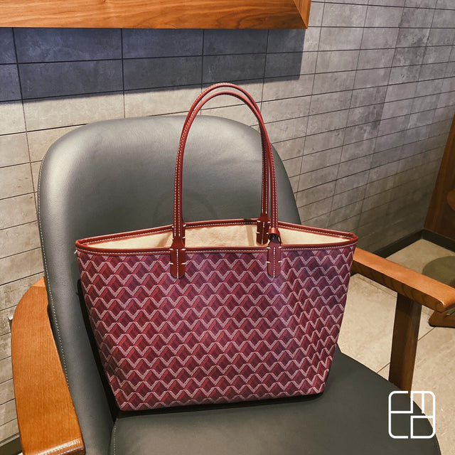 Luksusowa Torba Shopper | Elegancka i Pojemna | Bordowa