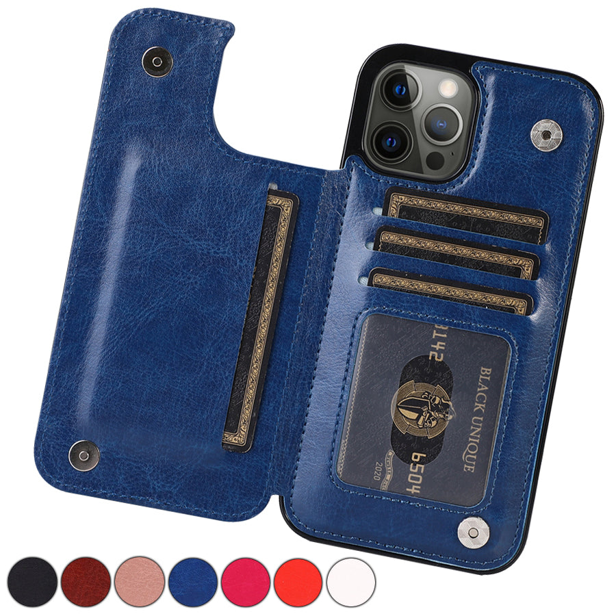 LeatherGuard | Elegancki skórzany futerał z przegródkami na karty i magnetycznym zapięciem | Vanero