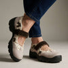 Damskie wygodne wsuwane buty z paskiem na rzepy | Lekkie slip-ony
