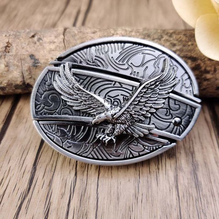 Owalna metalowa klamra do paska w stylu kowbojskim