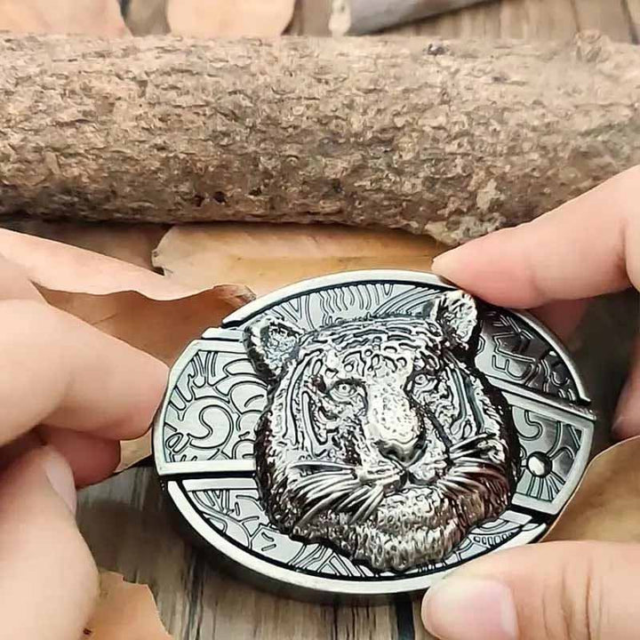 Owalna metalowa klamra do paska w stylu kowbojskim