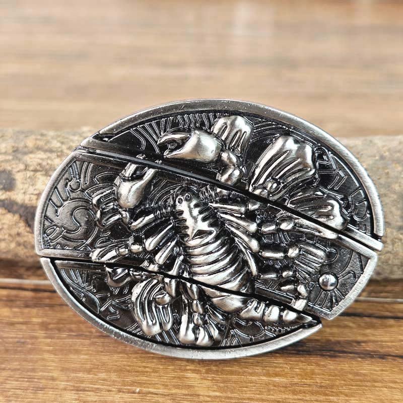 Owalna metalowa klamra do paska w stylu kowbojskim