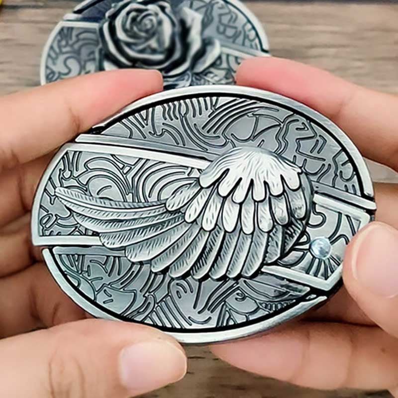 Owalna metalowa klamra do paska w stylu kowbojskim