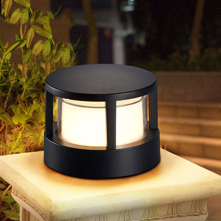 Aluminiowa lampa zewnętrzna LED na słupek lub filar – okrągła lub kwadratowa