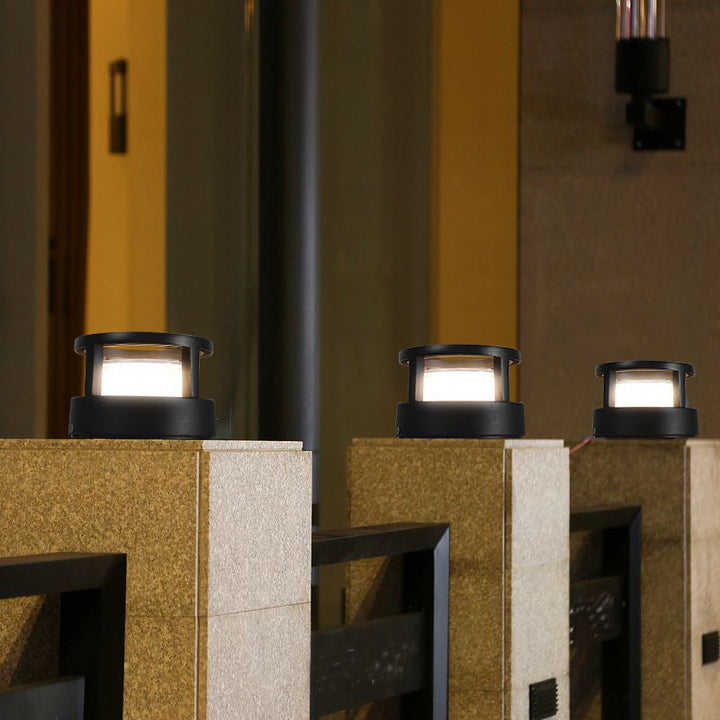 Aluminiowa lampa zewnętrzna LED na słupek lub filar – okrągła lub kwadratowa