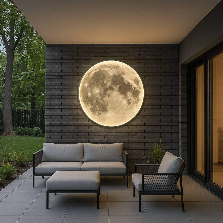 Lampa Ścienna Lunara Moon z Realistycznymi Kraterami i Delikatnym Światłem LED