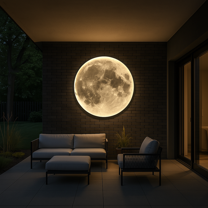 Lampa Ścienna Lunara Moon z Realistycznymi Kraterami i Delikatnym Światłem LED