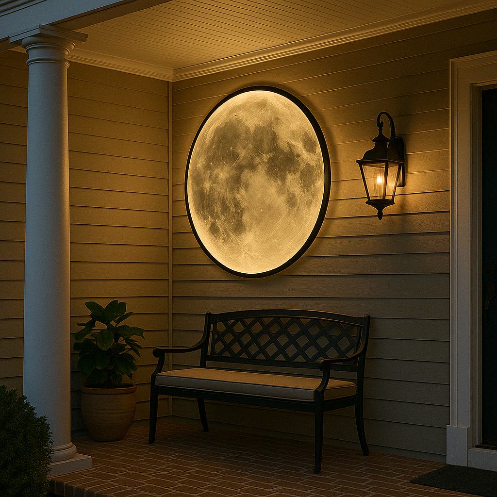 Lampa Ścienna Lunara Moon z Realistycznymi Kraterami i Delikatnym Światłem LED
