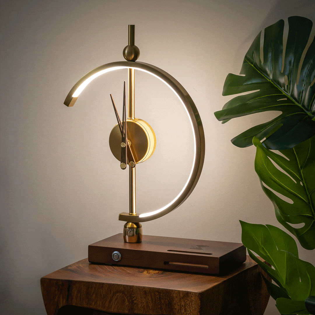 AuraTijd™ | Luksusowy lampa-zegar z ładowarką
