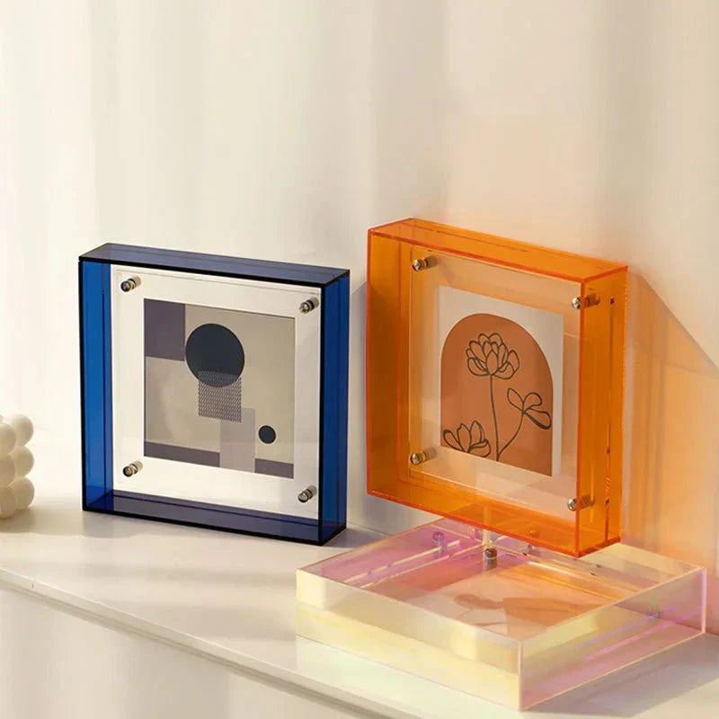 Wisząca Ramka na Zdjęcia z Akrylu | Nowoczesny Design na Ścianę i Stół
