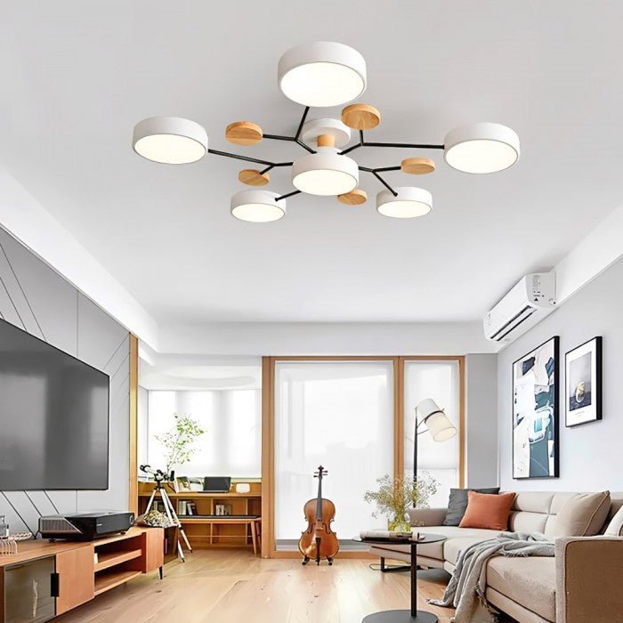 Skandynawska Lampa Sufitowa – Rozgałęziony, Elegancki i Zrównoważony Design z Technologią LED