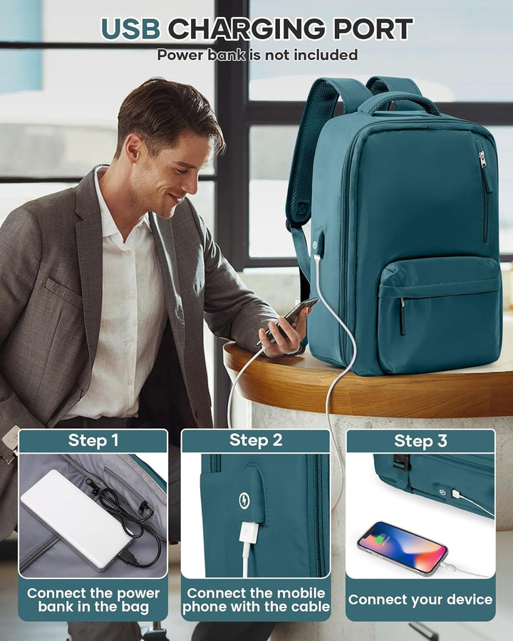 Torba na laptopa z wieloma komorami i regulowanym paskiem