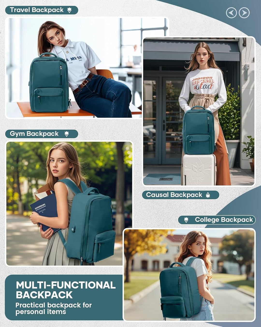 Torba na laptopa z wieloma komorami i regulowanym paskiem