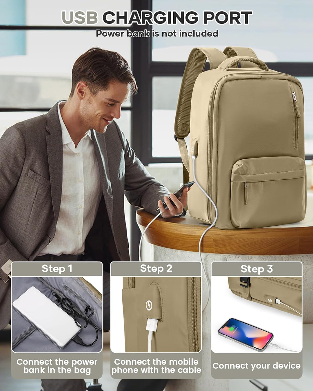 Torba na laptopa z wieloma komorami i regulowanym paskiem