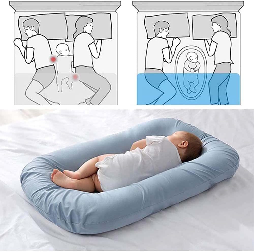 Poduszka Baby Lounger - miękka bawełna | Gniazdko dla dzieci 0-24 miesiące