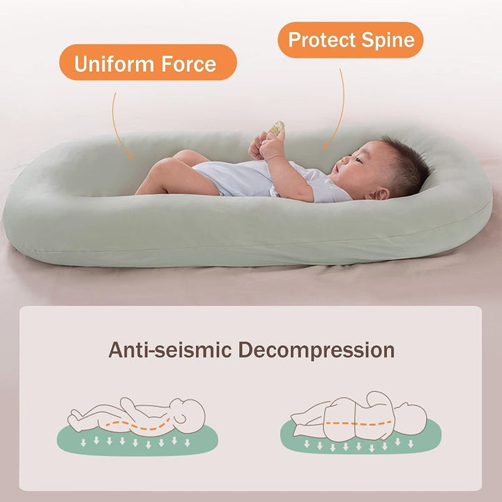 Poduszka Baby Lounger - miękka bawełna | Gniazdko dla dzieci 0-24 miesiące