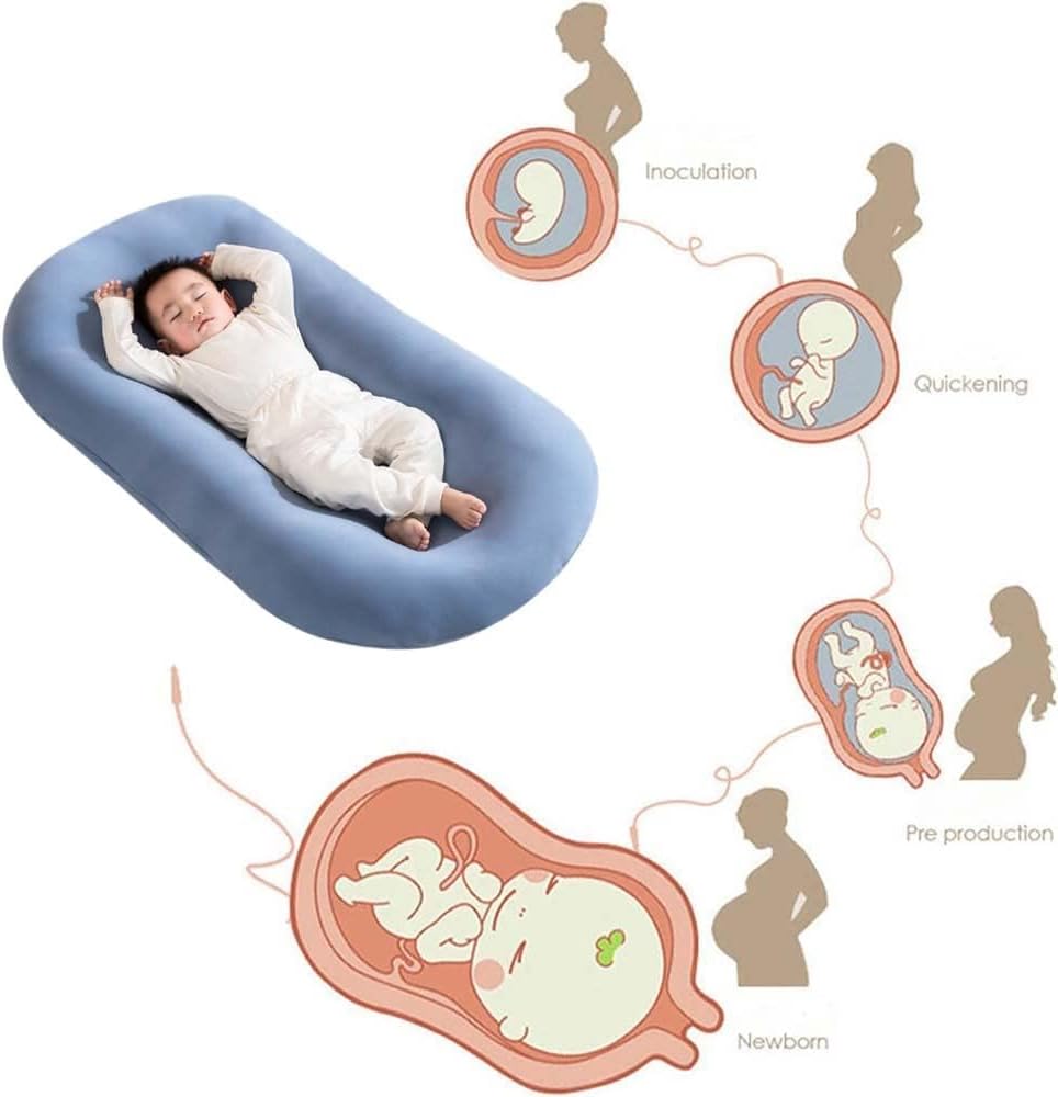 Poduszka Baby Lounger - miękka bawełna | Gniazdko dla dzieci 0-24 miesiące