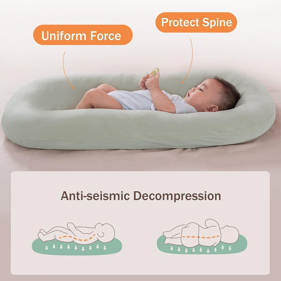 Poduszka Baby Lounger - miękka bawełna | Gniazdko dla dzieci 0-24 miesiące