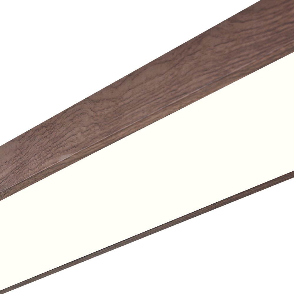 Owalny plafon LED Nordic Glow z drewnianym akcentem