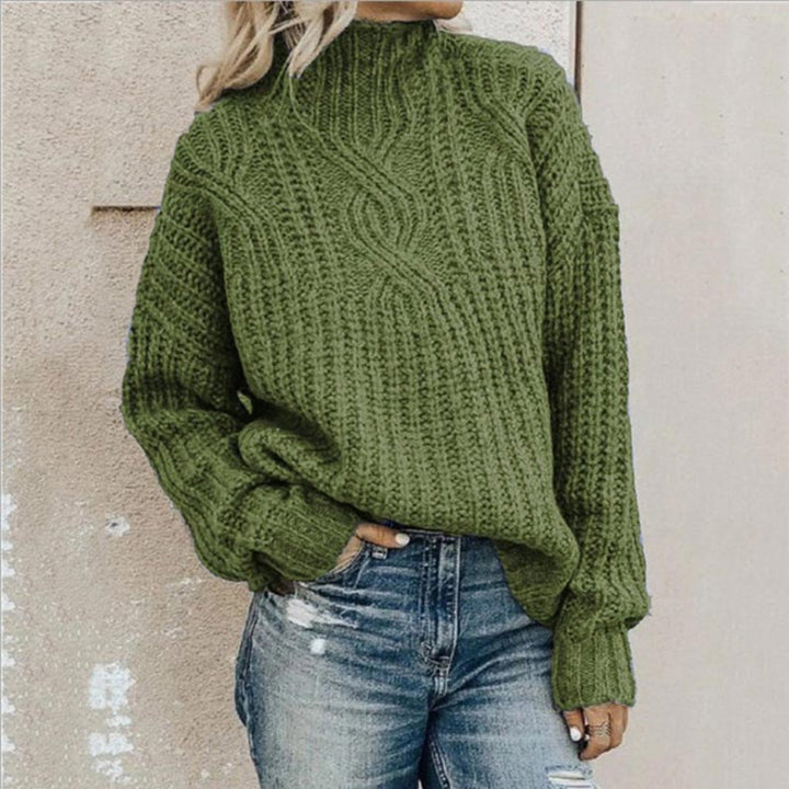 Elegancki sweter dzianinowy dla kobiet – Subtelna tekstura z wyrafinowanym stylem