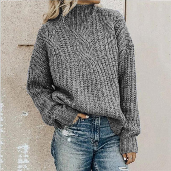 Elegancki sweter dzianinowy dla kobiet – Subtelna tekstura z wyrafinowanym stylem