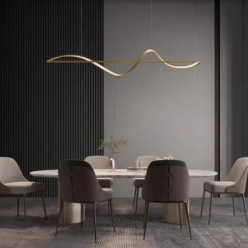 Lampa wisząca „Fala” – nowoczesna lampa LED na stół lub wyspę kuchenną