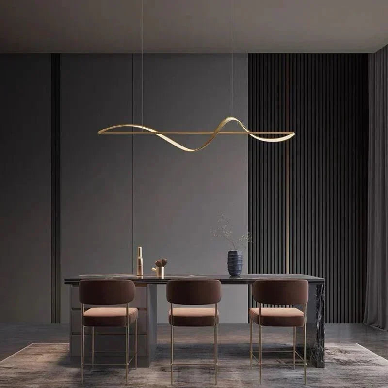 Lampa wisząca „Fala” – nowoczesna lampa LED na stół lub wyspę kuchenną