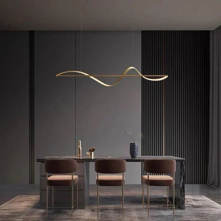Lampa wisząca „Fala” – nowoczesna lampa LED na stół lub wyspę kuchenną