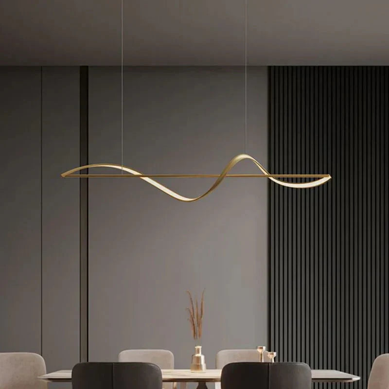 Lampa wisząca „Fala” – nowoczesna lampa LED na stół lub wyspę kuchenną
