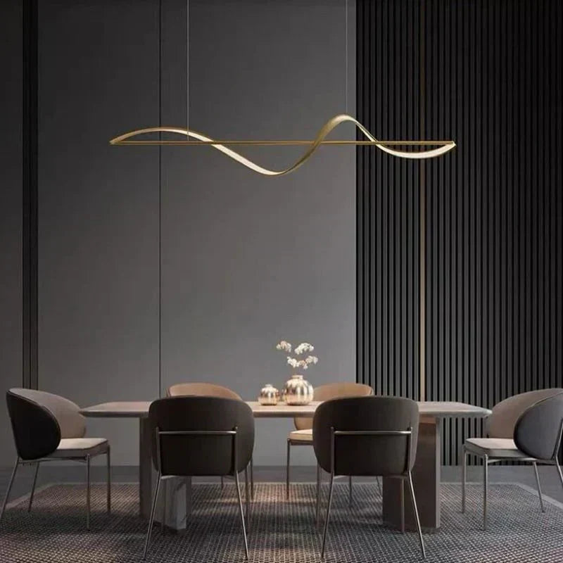 Lampa wisząca „Fala” – nowoczesna lampa LED na stół lub wyspę kuchenną