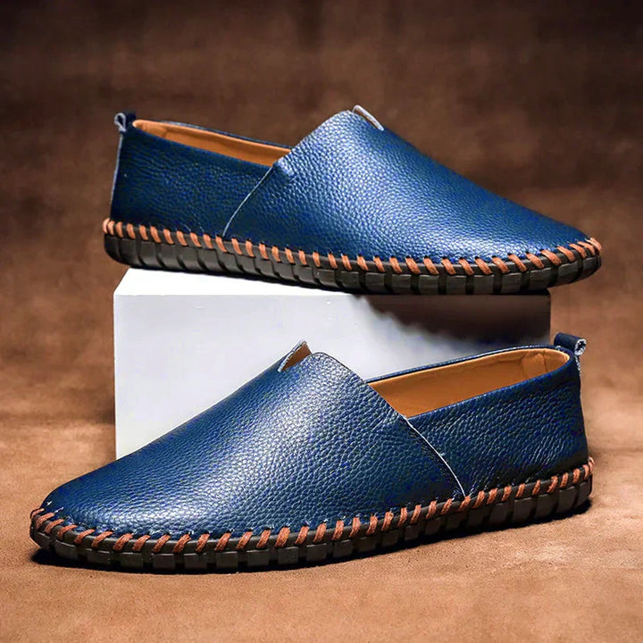 Eleganckie Lofery Matowe Skóra Naturalna Slip Ons