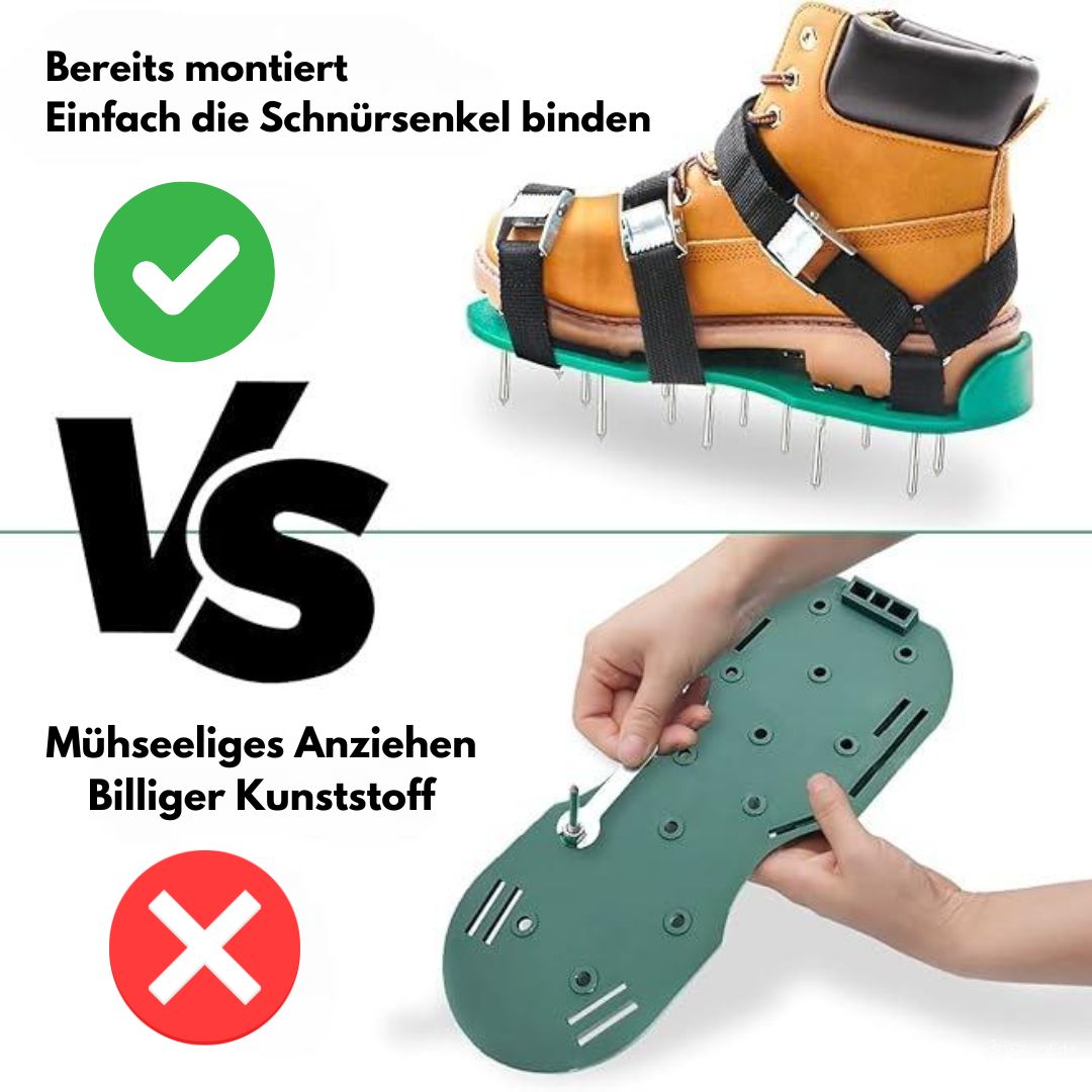 Buty do aeracji trawnika | Buty do napowietrzania trawnika | Grüntritt