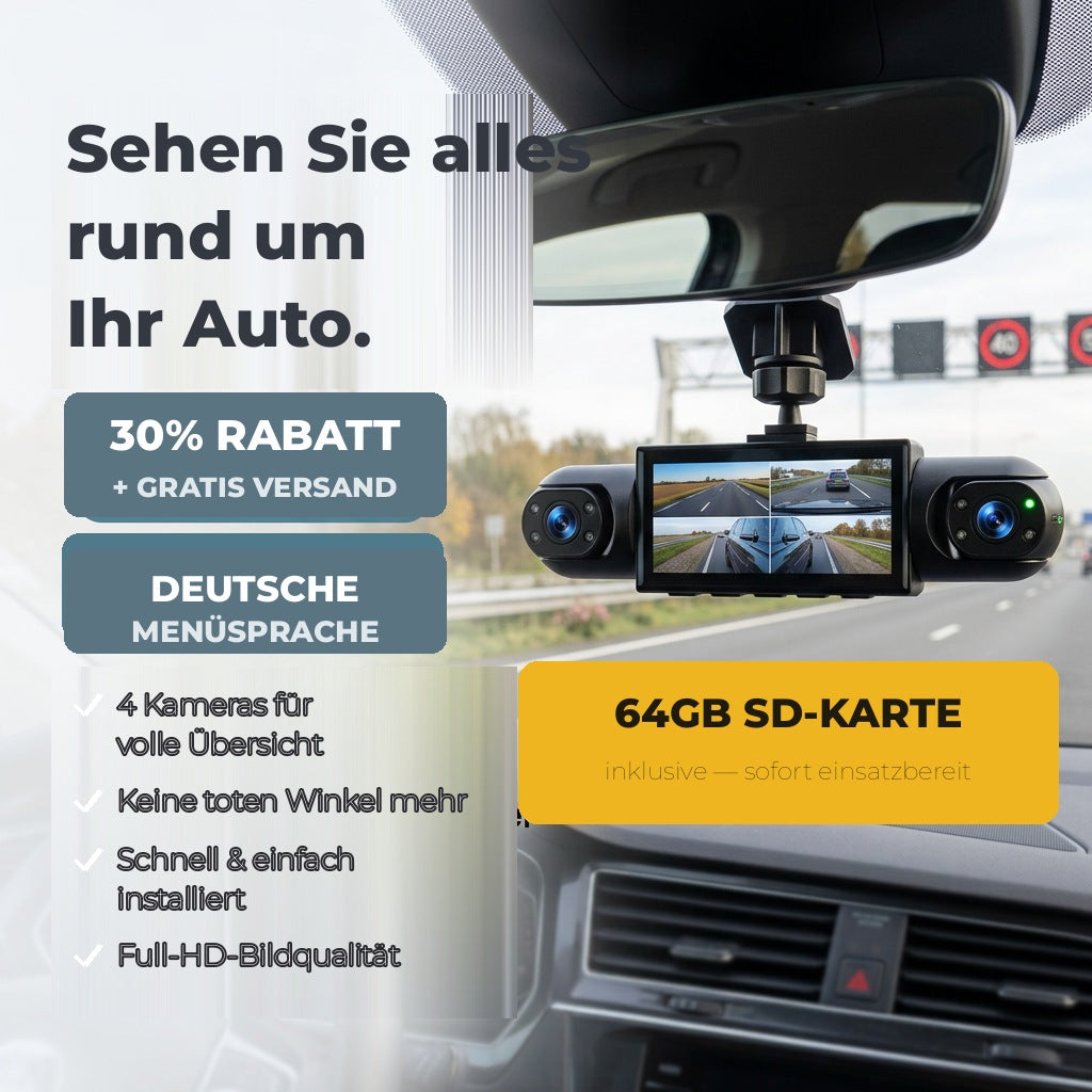 4-kanałowy wideorejestrator z noktowizorem, GPS i zasięgiem 360°