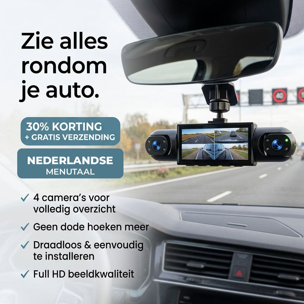Kamera samochodowa 360° z 4 kamerami, znacznikiem czasu GPS i noktowizorem