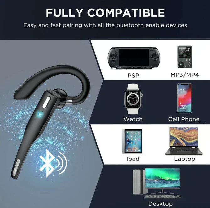 Trucker Dual Mic Słuchawki Bluetooth 5.1 Bezprzewodowe z Redukcją Szumów