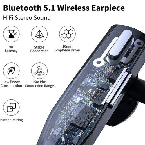 Trucker Dual Mic Słuchawki Bluetooth 5.1 Bezprzewodowe z Redukcją Szumów