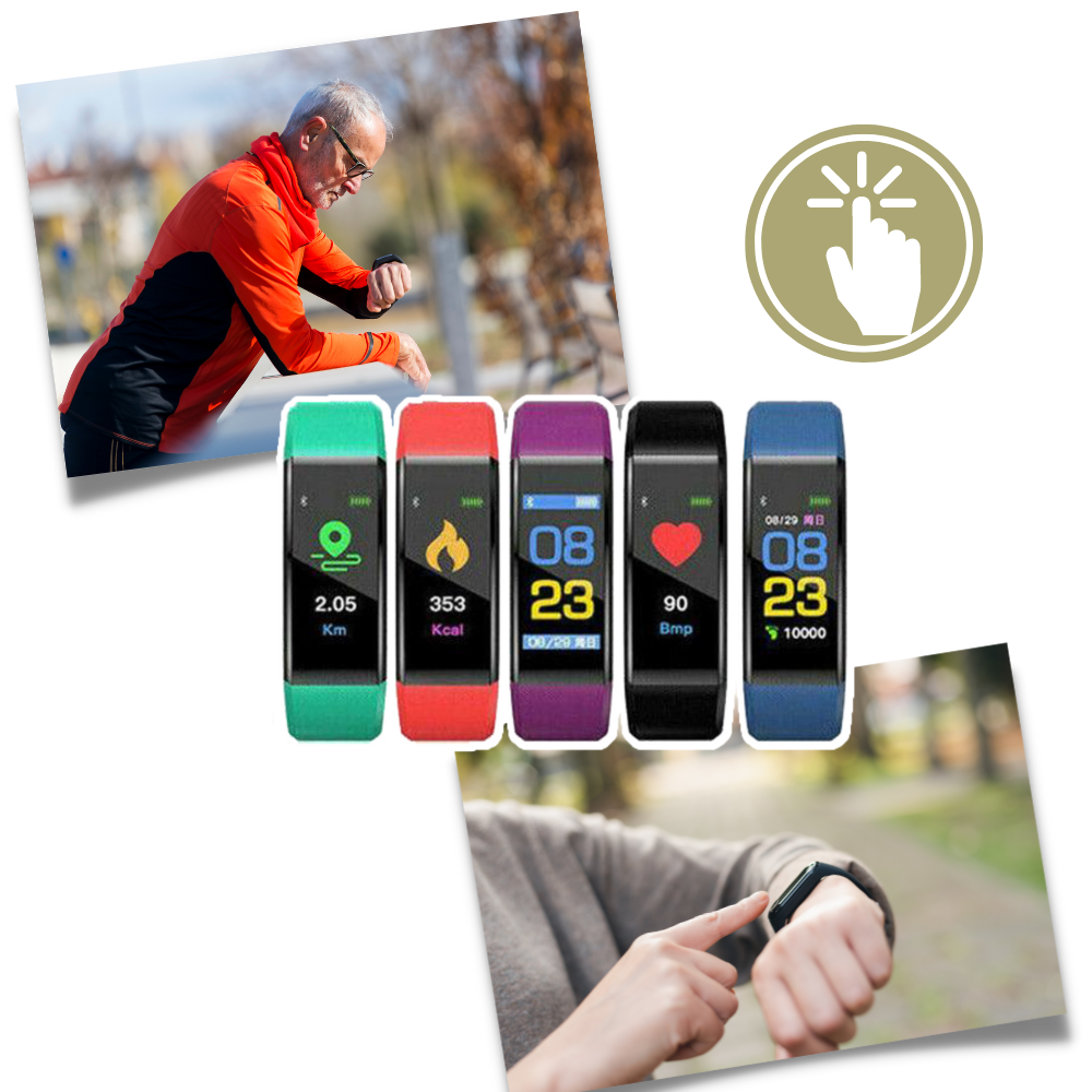 Smartwatch dla seniorów z pomiarem tętna i ciśnienia krwi | Karnz