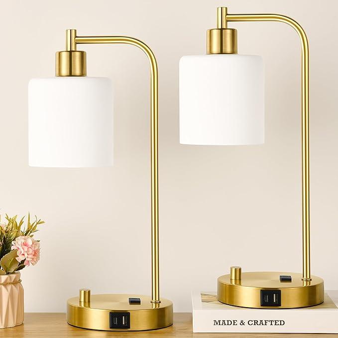 Zestaw Przemysłowych Lamp Stołowych - Ściemnialne z Portami Ładowania