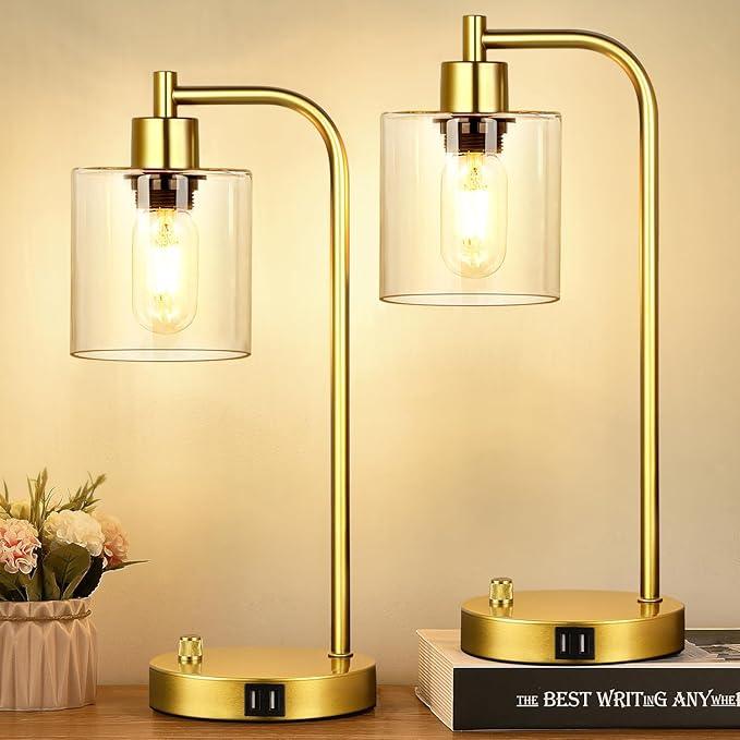 Zestaw Przemysłowych Lamp Stołowych - Ściemnialne z Portami Ładowania