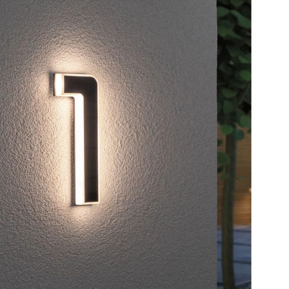 Solarny numer domu z diodą LED i czujnikiem zmierzchu