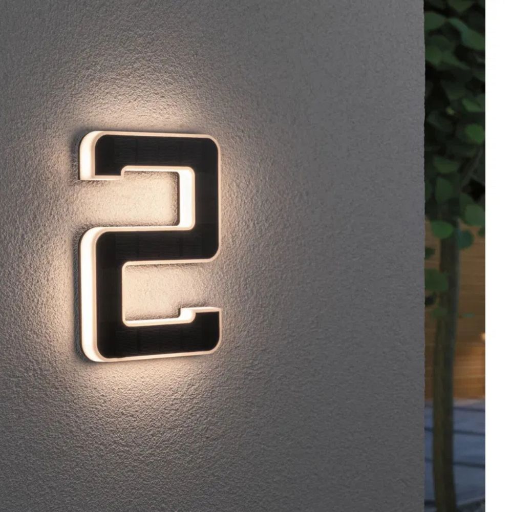 Solarny numer domu z LED i czujnikiem zmierzchu