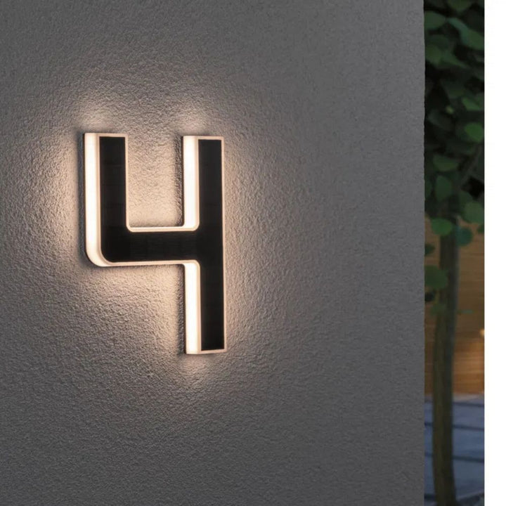 Solarny numer domu z diodą LED i czujnikiem zmierzchu