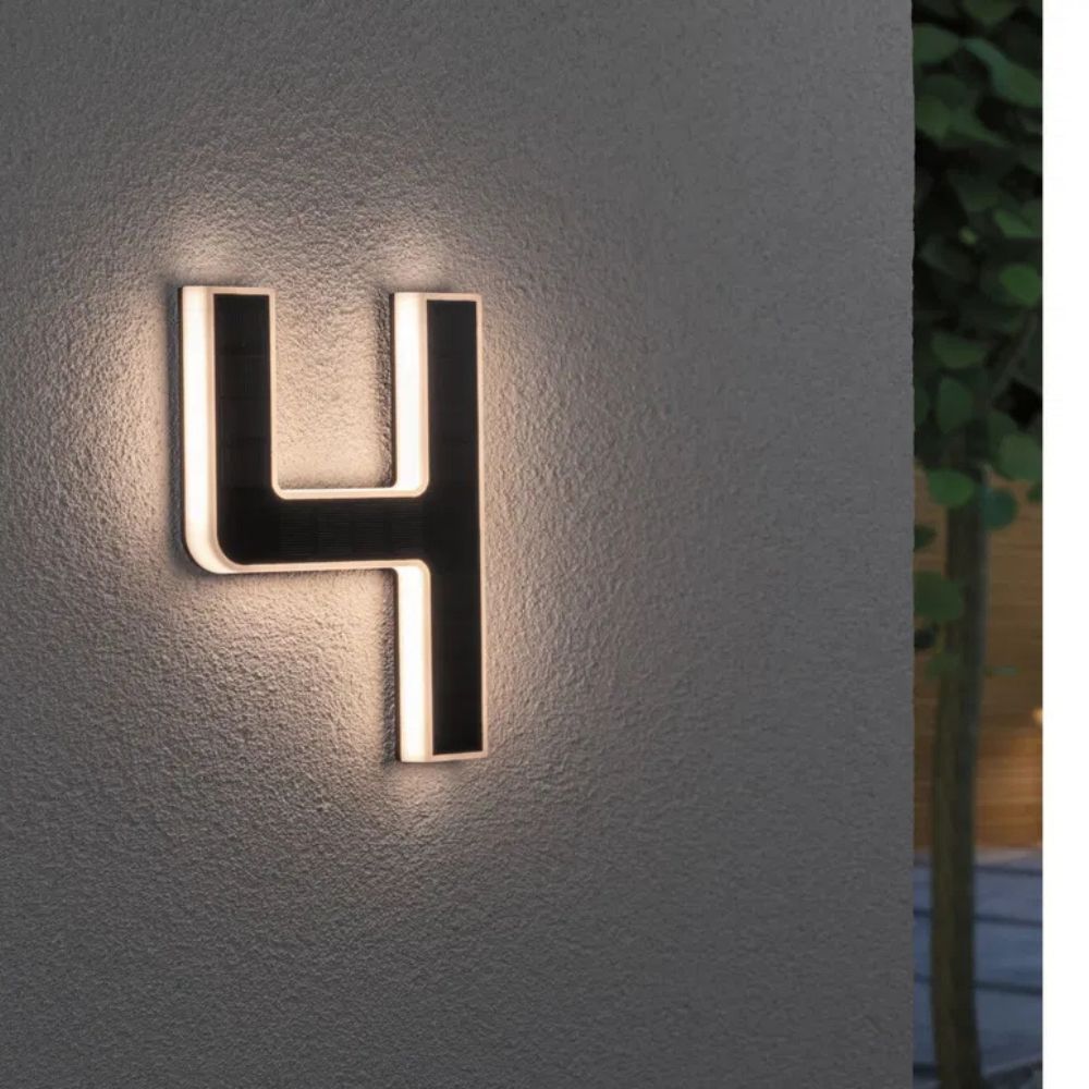 Solarny numer domu z LED i czujnikiem zmierzchu