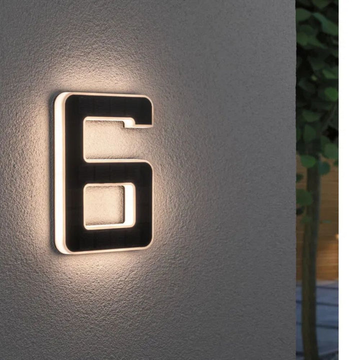 Solarny numer domu z LED i czujnikiem zmierzchu